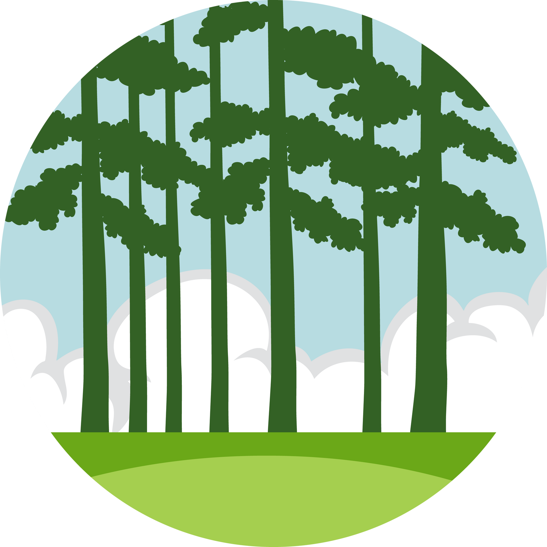 Trees in Circle Icon
